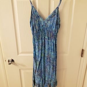 Blue hippie dress
